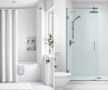 The Best Shower Curtain and Door Pairings for Style and Function