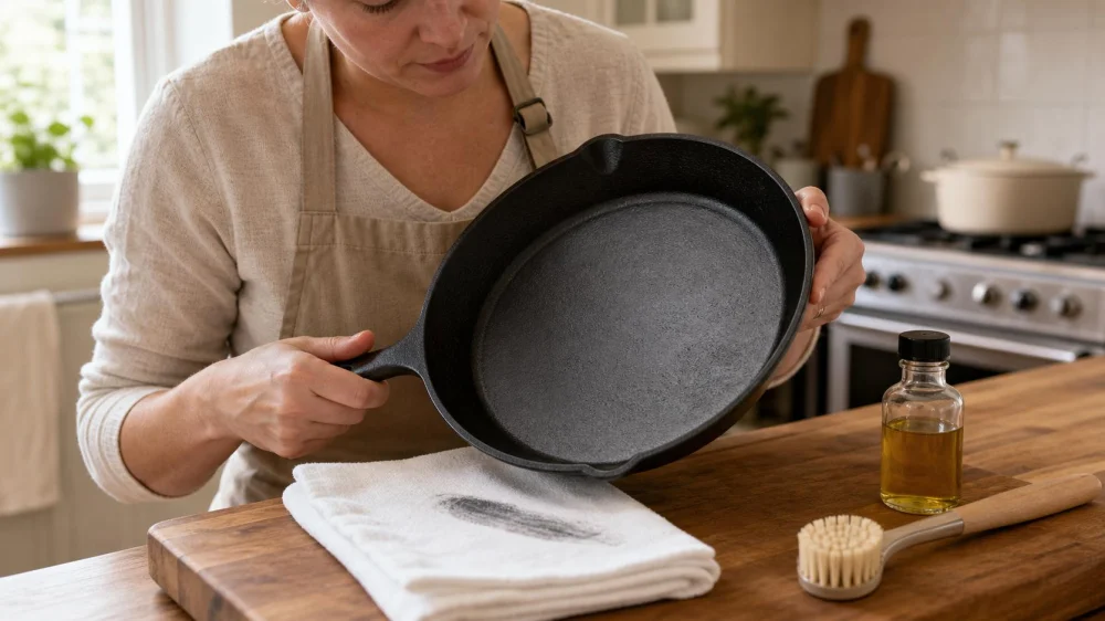 Black Residue on Cast Iron: What to Check Before Cooking