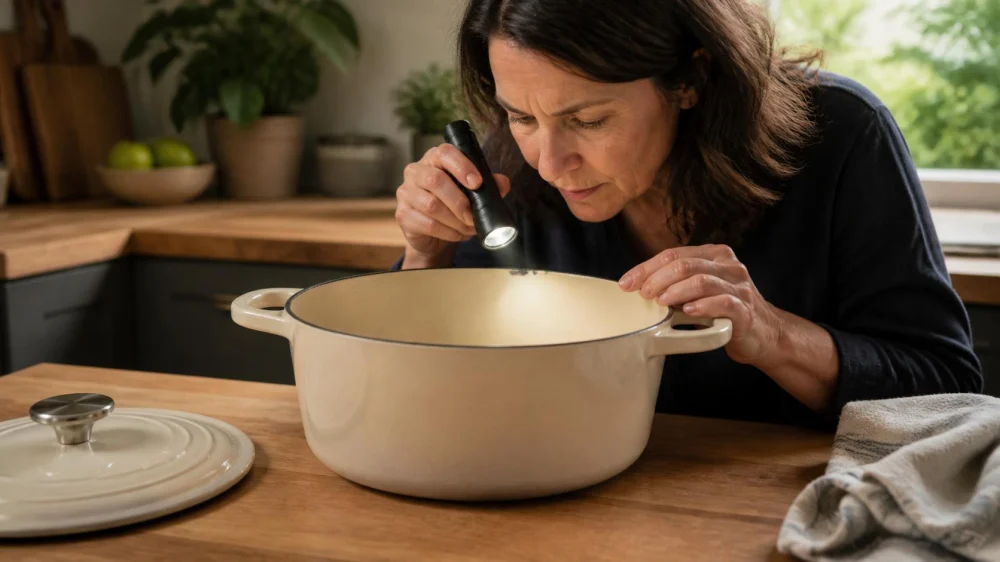 Chipped Enameled Cast Iron: Stop and Inspect the Cooking Surface