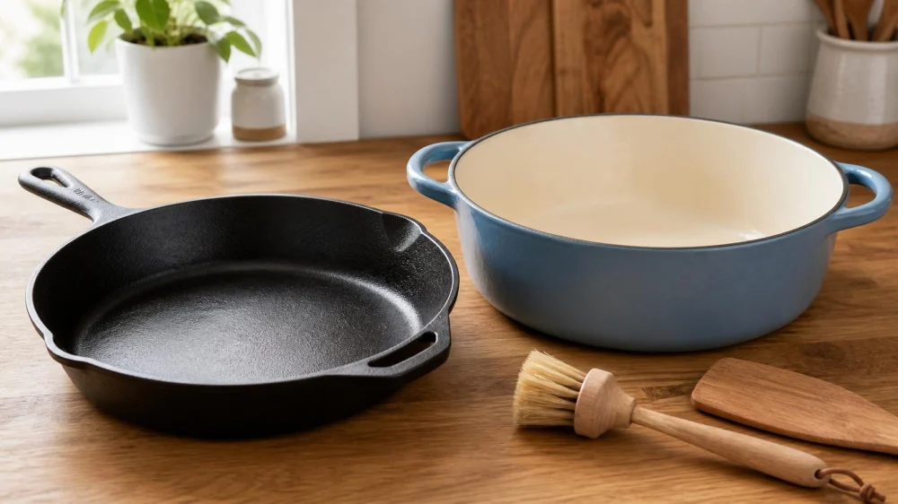 Bare vs Enameled Cast Iron: Identify the Surface Before Cleaning