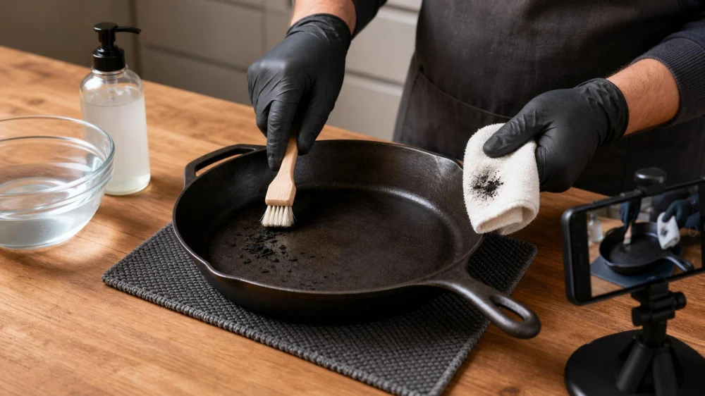 Black Flakes on Cast Iron: Stop, Clean, and Inspect