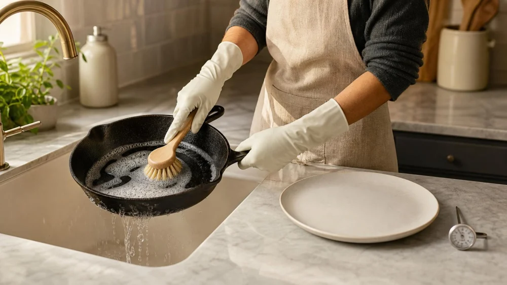 Clean Cast Iron After Raw Meat: Prevent Cross-Contamination Without Fear