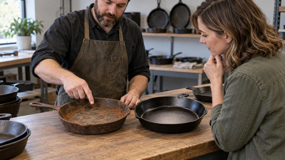 Cast Iron Restoration Service: Define the Food-Use Finish