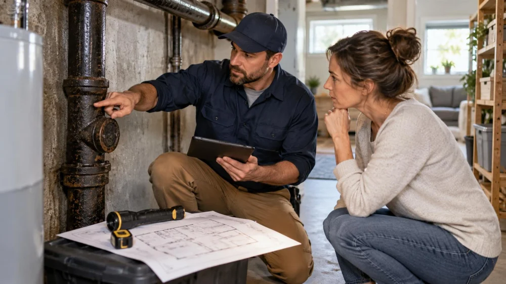 Cast Iron Pipe Access Map: Walls, Fixtures, and Records