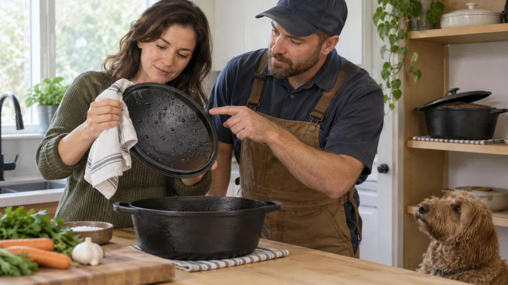 Cast Iron Lid Condensation: Drying, Rust, and Storage